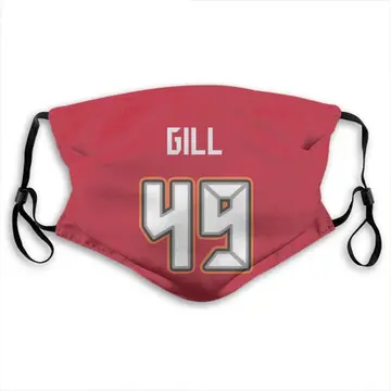Cam Gill Tampa Bay Buccaneers Red Washable & Reusable Face Mask