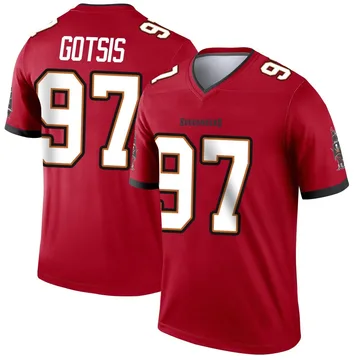 Men's Adam Gotsis Tampa Bay Buccaneers Legend Red Jersey