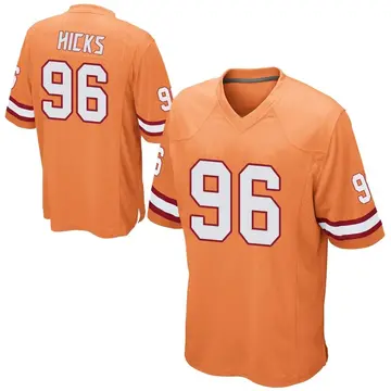 Men's Akiem Hicks Tampa Bay Buccaneers Game Orange Alternate Jersey