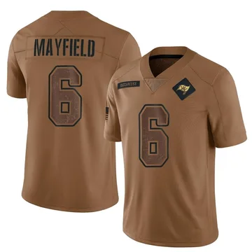 Men's Baker Mayfield Tampa Bay Buccaneers Limited Brown 2023 Salute To Service Jersey