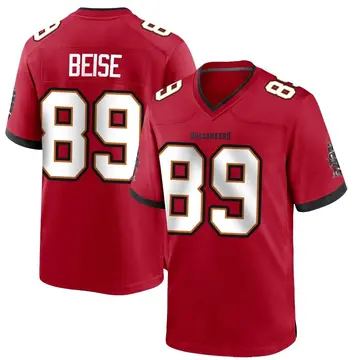 Men's Ben Beise Tampa Bay Buccaneers Game Red Team Color Jersey
