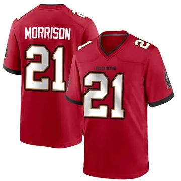 Men's Benjamin Morrison Tampa Bay Buccaneers Game Red Team Color Jersey