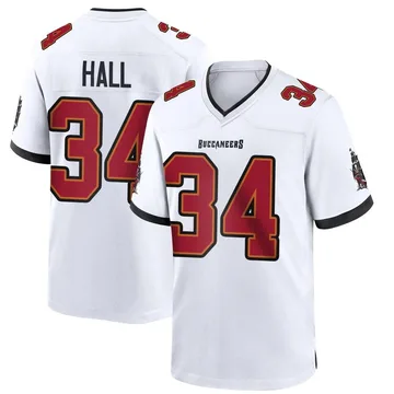 Men's Bryce Hall Tampa Bay Buccaneers Game White Jersey