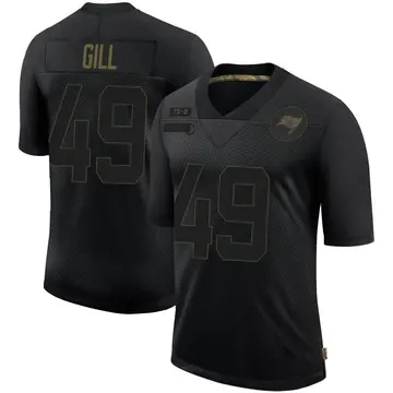 Men's Cam Gill Tampa Bay Buccaneers Limited Black 2020 Salute To Service Jersey