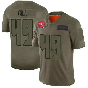 Men's Cam Gill Tampa Bay Buccaneers Limited Camo 2019 Salute to Service Jersey