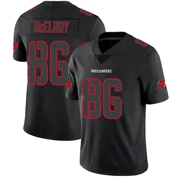 Men's Codey McElroy Tampa Bay Buccaneers Limited Black Impact Jersey