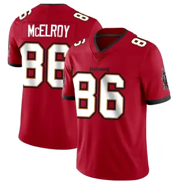 Men's Codey McElroy Tampa Bay Buccaneers Limited Red Team Color Vapor Untouchable Jersey