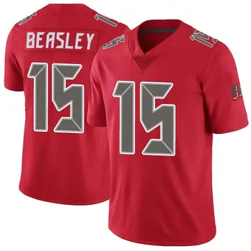 Men's Cole Beasley Tampa Bay Buccaneers Limited Red Color Rush Jersey