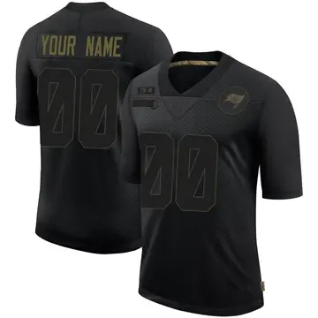 Men's Custom Tampa Bay Buccaneers Limited Black 2020 Salute To Service Jersey