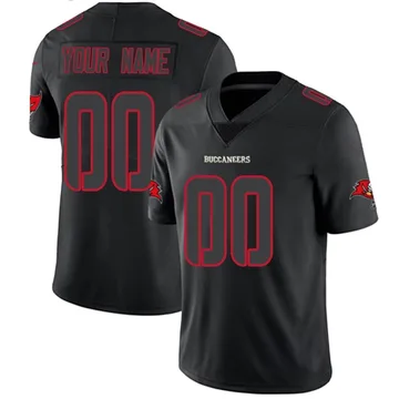 Men's Custom Tampa Bay Buccaneers Limited Black Impact Jersey
