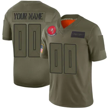 Men's Custom Tampa Bay Buccaneers Limited Camo 2019 Salute to Service Jersey