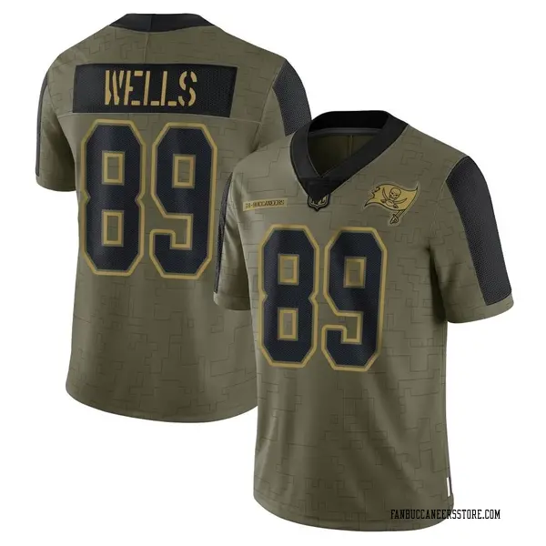 Men's David Wells Tampa Bay Buccaneers Limited Olive 2021 Salute To Service Jersey