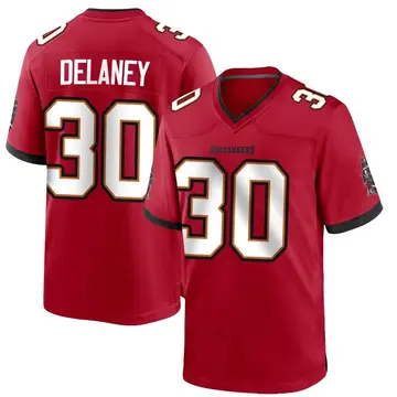 Men's Dee Delaney Tampa Bay Buccaneers Game Red Team Color Jersey