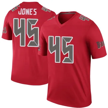 Men's Deion Jones Tampa Bay Buccaneers Legend Red Color Rush Jersey