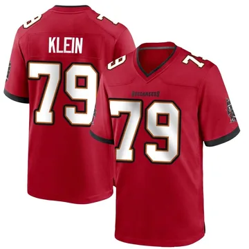 Men's Elijah Klein Tampa Bay Buccaneers Game Red Team Color Jersey