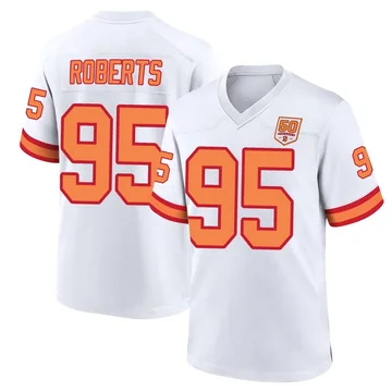 Men's Elijah Roberts Tampa Bay Buccaneers Game White '76 50th Season Jersey