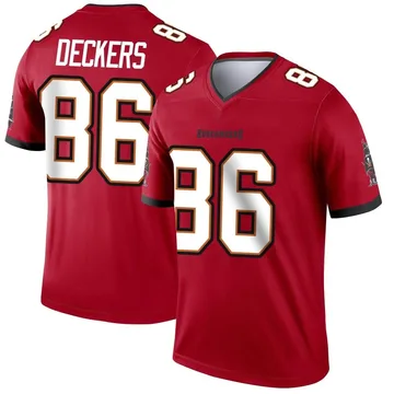 Men's Evan Deckers Tampa Bay Buccaneers Legend Red Jersey