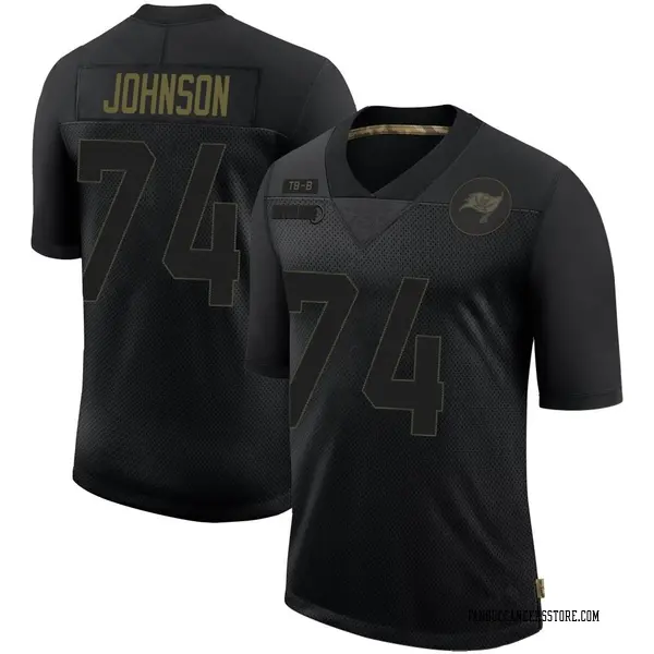 Men's Fred Johnson Tampa Bay Buccaneers Limited Black 2020 Salute To Service Jersey
