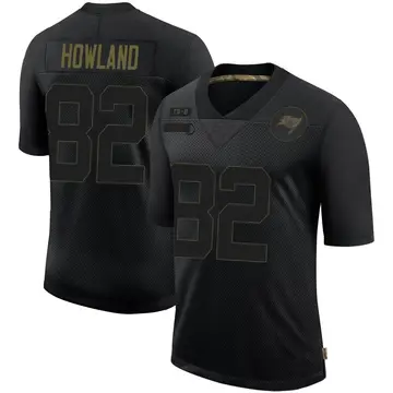 Men's JJ Howland Tampa Bay Buccaneers Limited Black 2020 Salute To Service Jersey