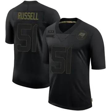 Men's J.J. Russell Tampa Bay Buccaneers Limited Black 2020 Salute To Service Jersey