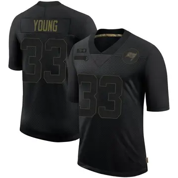 Men's Kenny Young Tampa Bay Buccaneers Limited Black 2020 Salute To Service Jersey