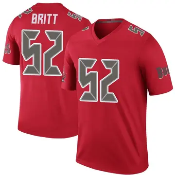 Men's K.J. Britt Tampa Bay Buccaneers Legend Red Color Rush Jersey