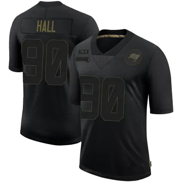 Men's Logan Hall Tampa Bay Buccaneers Limited Black 2020 Salute To Service Jersey