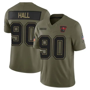 Men's Logan Hall Tampa Bay Buccaneers Limited Olive 2025 Salute to Service Jersey