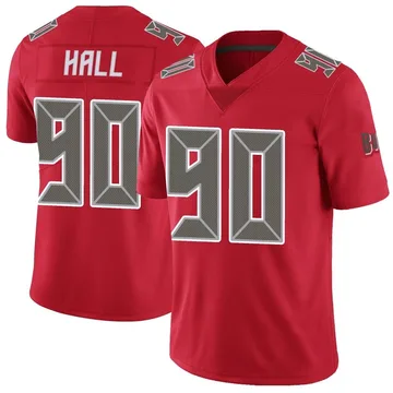 Men's Logan Hall Tampa Bay Buccaneers Limited Red Color Rush Jersey
