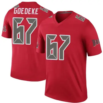 Men's Luke Goedeke Tampa Bay Buccaneers Legend Red Color Rush Jersey