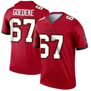 Men's Luke Goedeke Tampa Bay Buccaneers Legend Red Jersey
