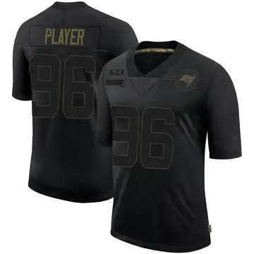 Men's Nasir Player Tampa Bay Buccaneers Limited Black 2020 Salute To Service Jersey