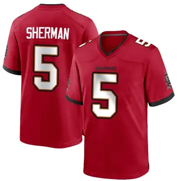 Men's Richard Sherman Tampa Bay Buccaneers Game Red Team Color Jersey