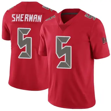 Men's Richard Sherman Tampa Bay Buccaneers Limited Red Color Rush Jersey
