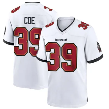 Men's Ryan Coe Tampa Bay Buccaneers Game White Jersey