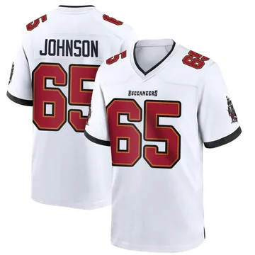 Men's Ryan Johnson Tampa Bay Buccaneers Game White Jersey