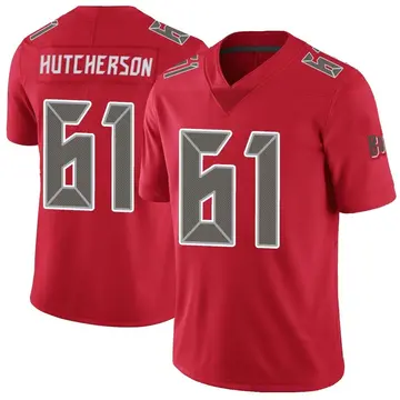 Men's Sadarius Hutcherson Tampa Bay Buccaneers Limited Red Color Rush Jersey