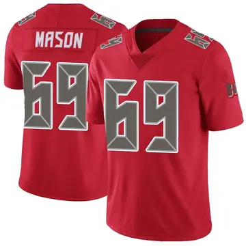 Men's Shaq Mason Tampa Bay Buccaneers Limited Red Color Rush Jersey