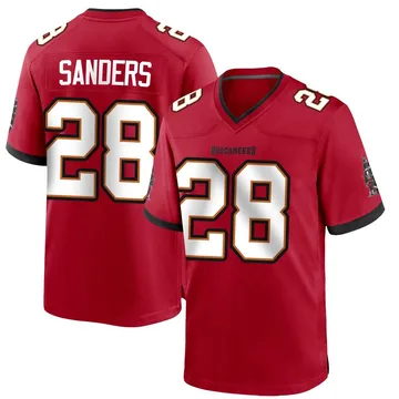 Men's Shilo Sanders Tampa Bay Buccaneers Game Red Team Color Jersey