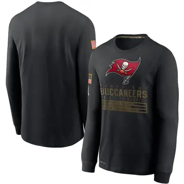 Men's Tampa Bay Buccaneers Black 2020 Salute to Service Sideline Performance Long Sleeve T-Shirt