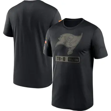 Men's Tampa Bay Buccaneers Black 2020 Salute to Service Team Logo Performance T-Shirt