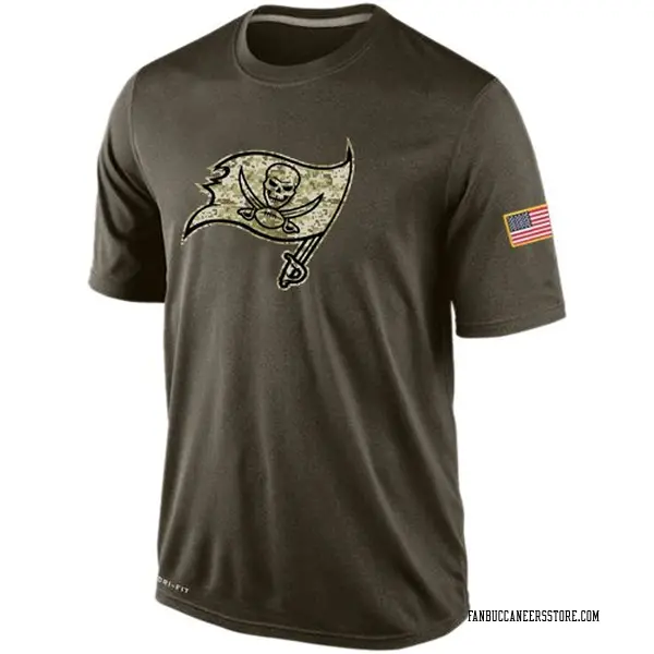 Men's Tampa Bay Buccaneers Olive Salute To Service KO Performance Dri-FIT T-Shirt
