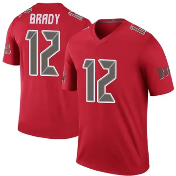 Men's Tom Brady Tampa Bay Buccaneers Legend Red Color Rush Jersey