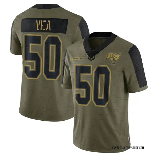 Men's Vita Vea Tampa Bay Buccaneers Limited Olive 2021 Salute To Service Jersey