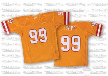 Men's Warren Sapp Tampa Bay Buccaneers Authentic Orange 1996 Glaze Throwback Jersey
