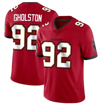 Men's William Gholston Tampa Bay Buccaneers Limited Red Team Color Vapor Untouchable Jersey