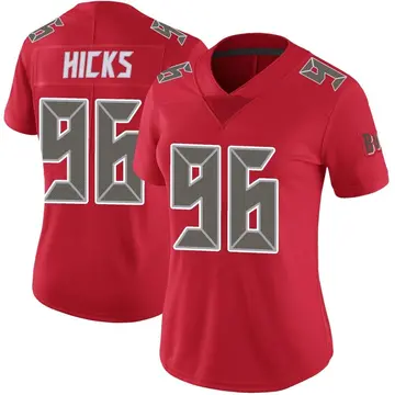 Women's Akiem Hicks Tampa Bay Buccaneers Limited Red Color Rush Jersey