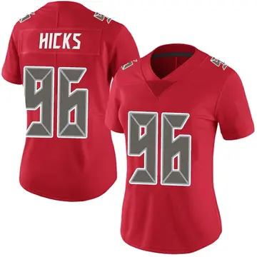 Women's Akiem Hicks Tampa Bay Buccaneers Limited Red Team Color Vapor Untouchable Jersey