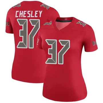 Women's Anthony Chesley Tampa Bay Buccaneers Legend Red Color Rush Jersey