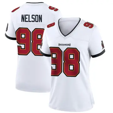 Women's Anthony Nelson Tampa Bay Buccaneers Game White Jersey